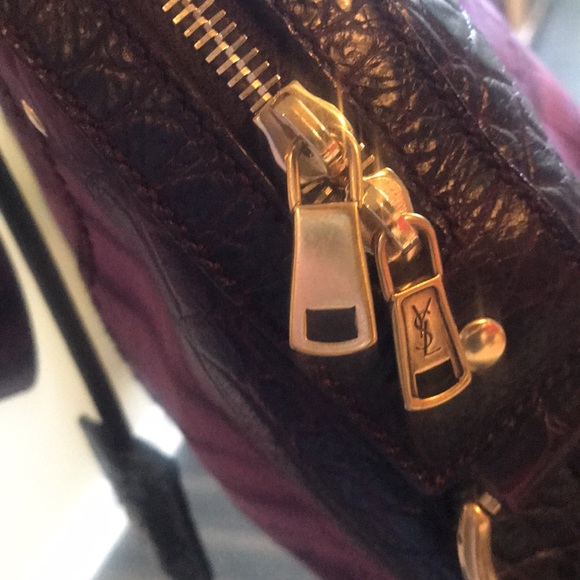 1K Reduced! Exclusive Authentic YSL Muse. Croc Purple /Violet Òmbre Shoulder Bag - Picture 11 of 15